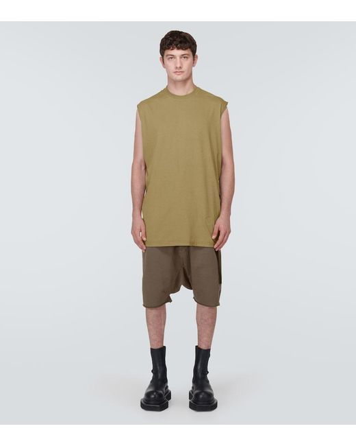 Rick Owens Green Tarp Cotton Jersey T-Shirt for men