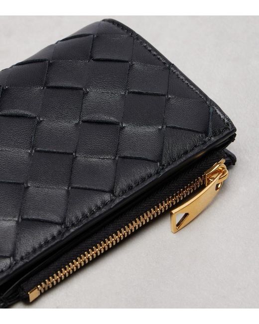 Bottega Veneta Black Intrecciato Leather Bifold Wallet