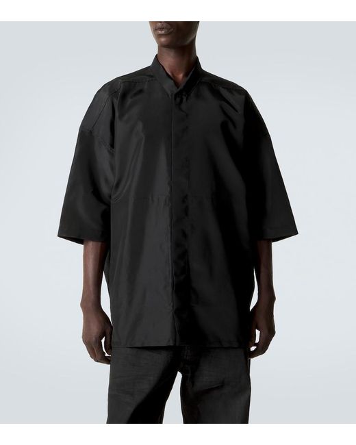 Rick Owens Black Jumbo Faun Oversized Shirt for men