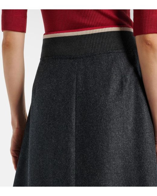 Gonna Midi di Brunello Cucinelli in Black