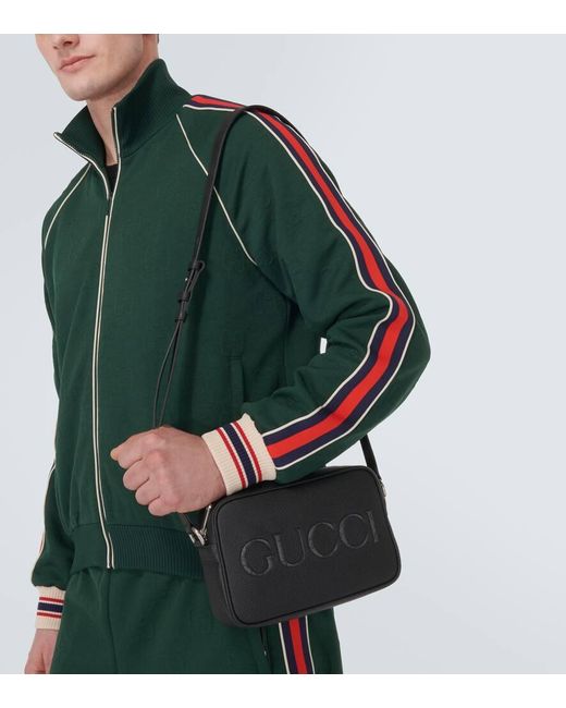 Gucci Messenger Bag Mini aus Leder in Black für Herren