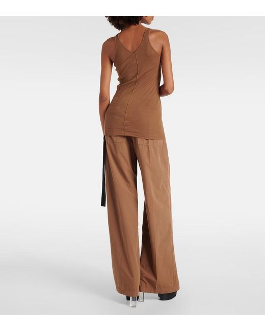 Rick Owens Brown Drkshdw Double Ziggy Cotton Tank Top