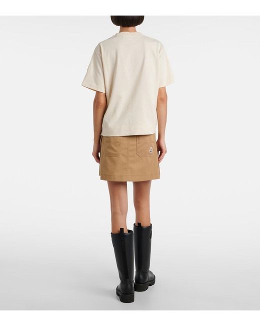 Moncler Natural Logo Cotton Jersey T-Shirt