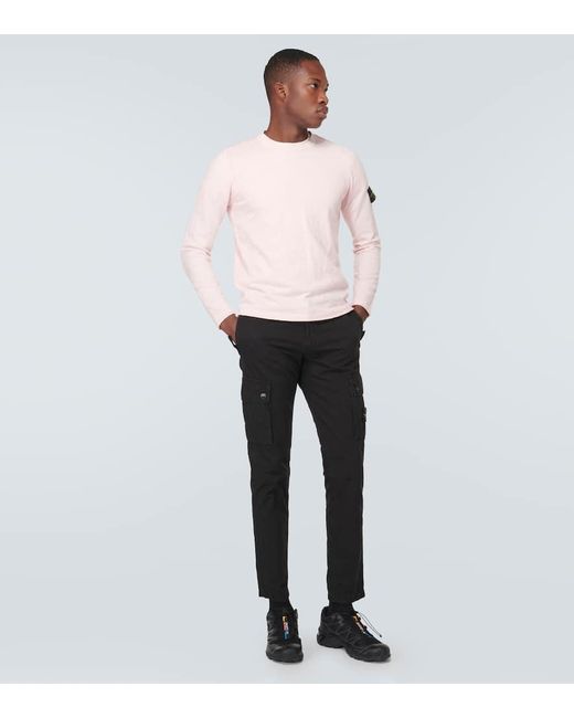 Stone Island Pink Compass Cotton-blend Sweatshirt for men