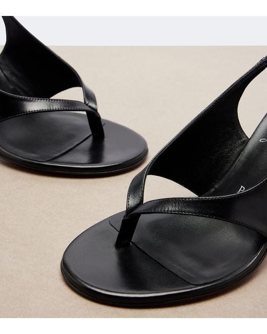 Christian Louboutin Metallic Miss Z Leather Thong Sandals