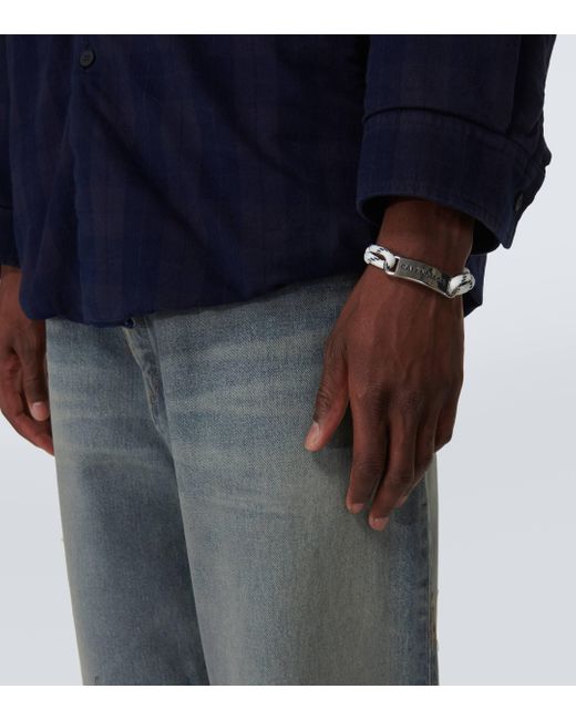 Bracelet a logo Balenciaga pour homme en coloris White