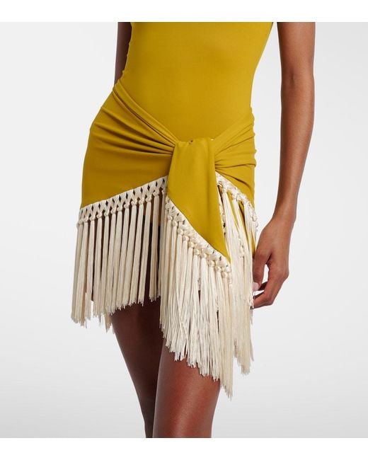 Taller Marmo Yellow Yacare Swimsuit And Beach Cover-Up Set