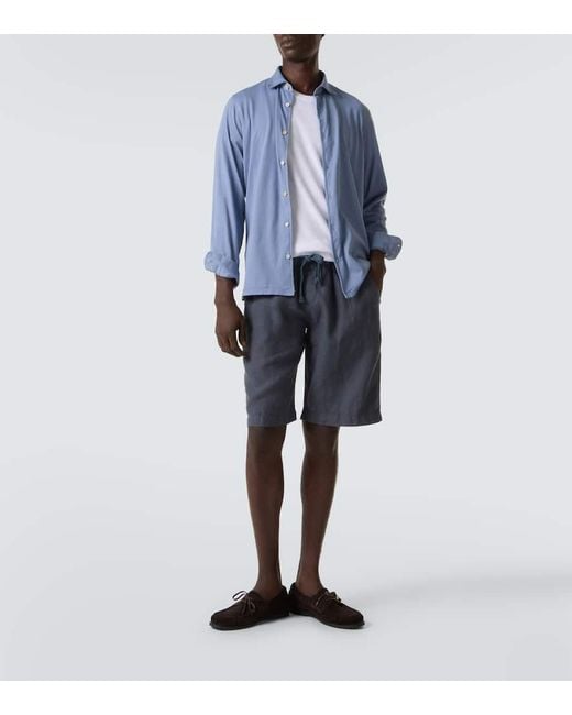 Camicia Jason di Fedeli in Blue da Uomo