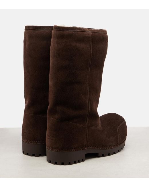 Balenciaga Brown Winter Boots