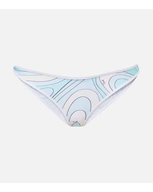 Emilio Pucci Blue Bikini-Hoeschen Marmo