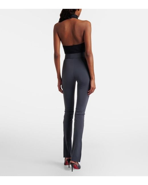 Courreges Blue Belted Jersey Pants