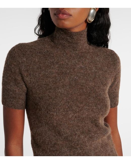 Ralph Lauren Brown Wool-blend Turtleneck Sweater