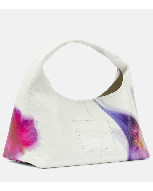 Marc Jacobs Purple The Sack Future Floral Mini Leather Tote Bag