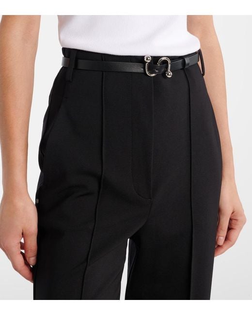 Sportmax Black Texas High-Rise Flared Pants