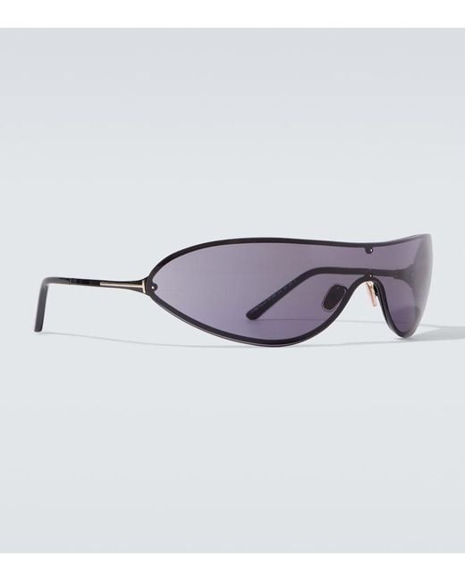 Tom Ford Purple Brady-02 Shield Sunglasses for men