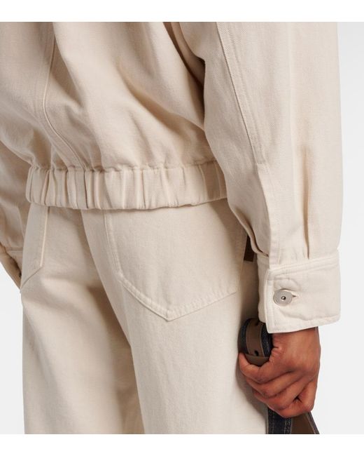 Brunello Cucinelli Natural Jacke Monili Aus Baumwolle Und Leinen