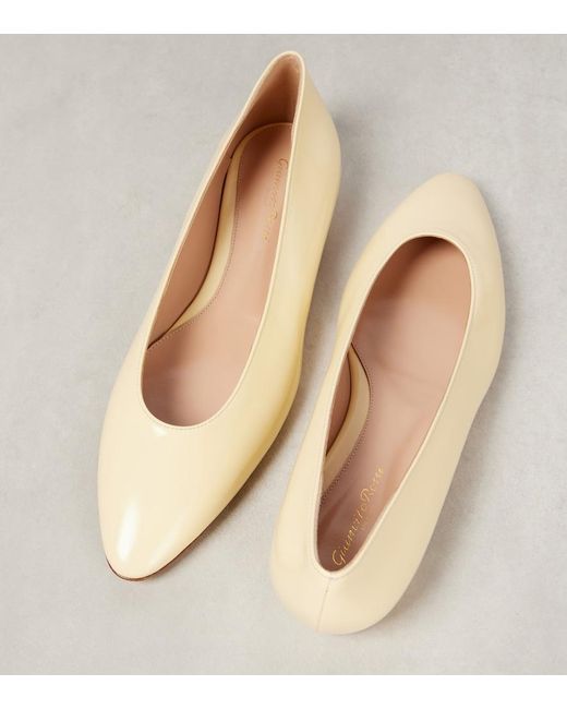 Gianvito Rossi Natural Amelia 15 Leather Ballet Flats