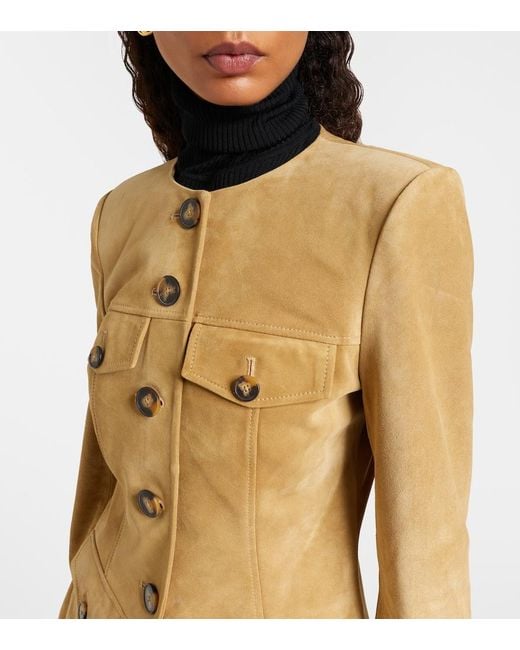 Veronica Beard Natural Orrin Suede Jacket