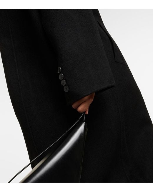 Abrigo Gaia De Mezcla De Lana Oversized Frankie Shop de color Black