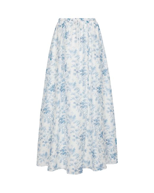 Sir. The Label Blue Exclusive To Mytheresa – Clementine Cotton And Silk Maxi Skirt