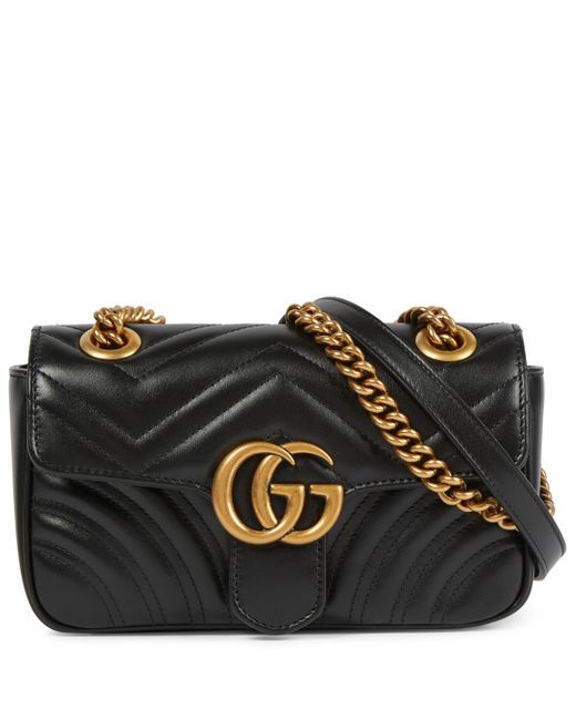 gucci marmont mini leather shoulder bolsa