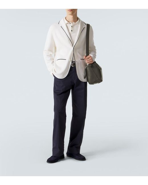 Orlebar Brown White Rainer Wool Blazer for men