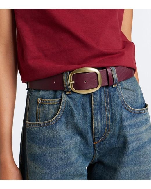 Isabel Marant Purple Dara Leather Belt