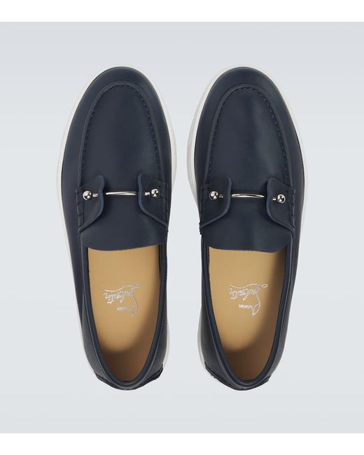 Christian Louboutin Slip-Ons Chambeliboat Aus Leder in Blue für Herren