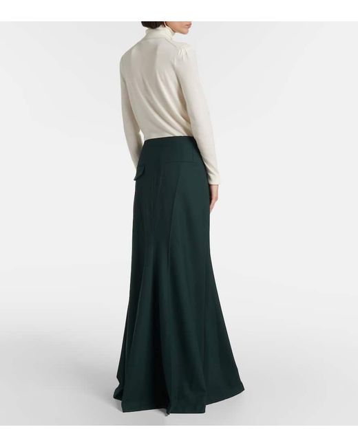 Victoria Beckham Green Maxirock