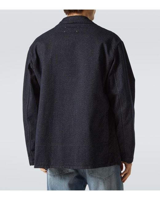 Maison Margiela Blue Cotton Jacket for men