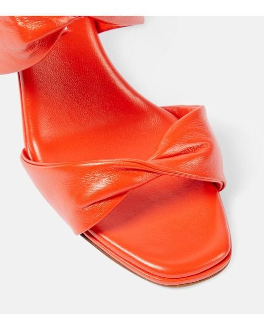 Aquazzura Red Wedge-Sandalen Twist Aus Leder