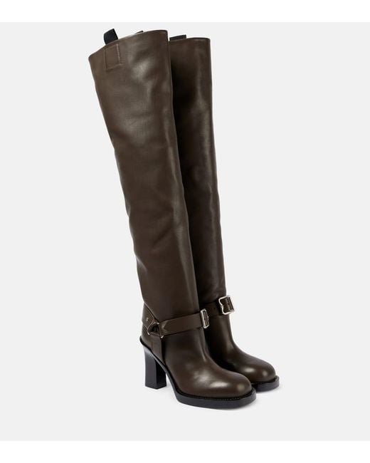 Burberry Brown Overknee-Stiefel Aus Leder