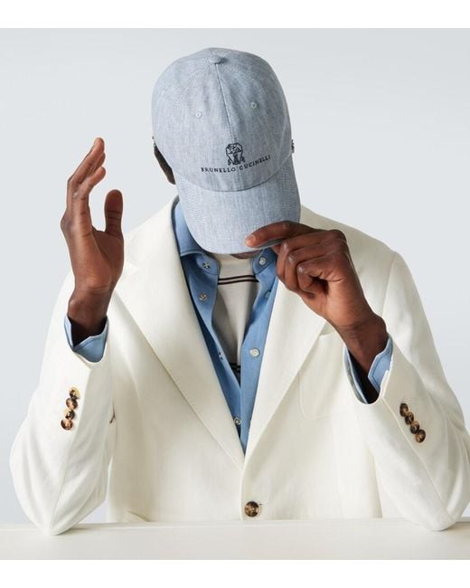 Cappello Da Baseball di Brunello Cucinelli in Blue da Uomo