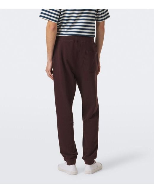Sunspel Purple Loopback Cotton Sweatpants for men