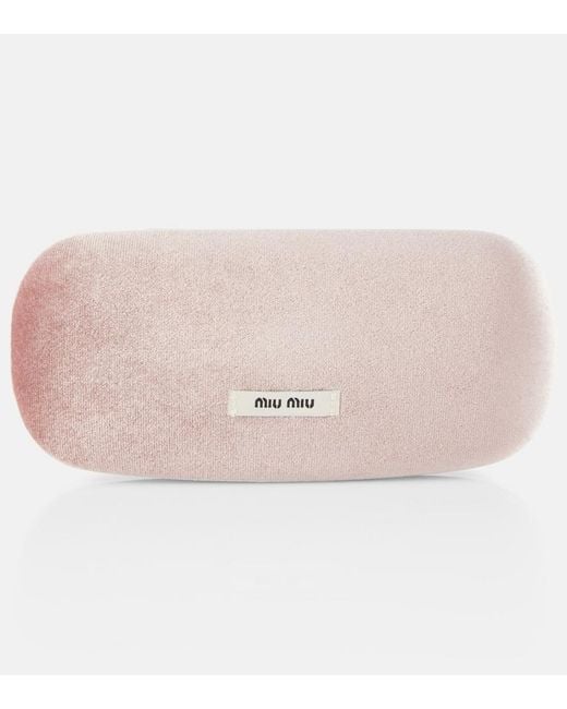 Miu Miu Brown Miu Regard Rectangular Sunglasses