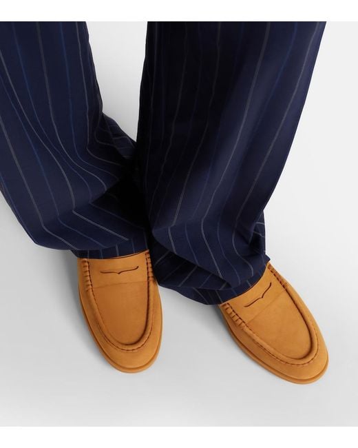 Tod's Brown Gommino Suede Penny Loafers