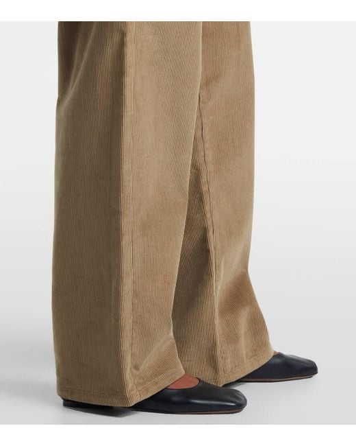 Rohe Natural Cotton Corduroy Wide-Leg Pants