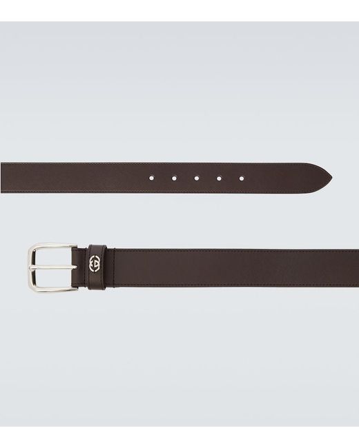 Gucci Brown Interlocking G Leather Belt for men