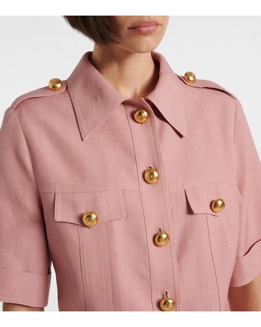 Valentino Pink Cashmere And Cotton Jacket