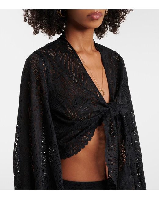 Alexandra Miro Black Tabitha Lace Top