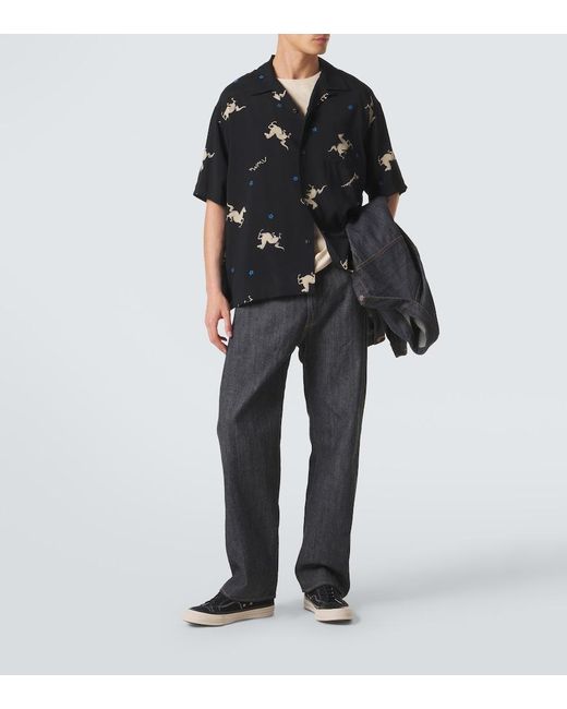 Camisa Crosby Estampada Visvim de hombre de color Black
