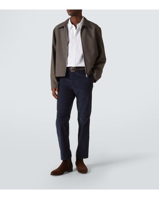 Gabriela Hearst Blue Cotton Corduroy Straight Pants for men