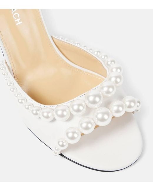 Sandales Sirene En Cuir A Ornements Mach & Mach en coloris Metallic