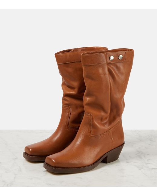 Isabel Marant Brown Ademe Leather Ankle Boots
