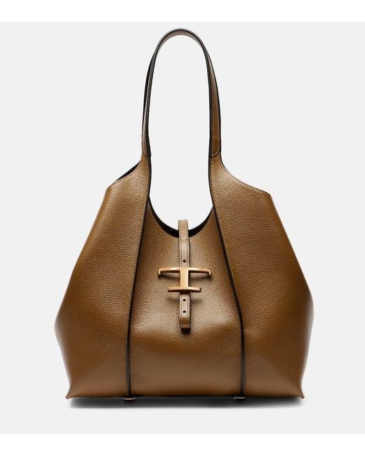 Tod's Brown Tote Bag T Timeless Aus Leder