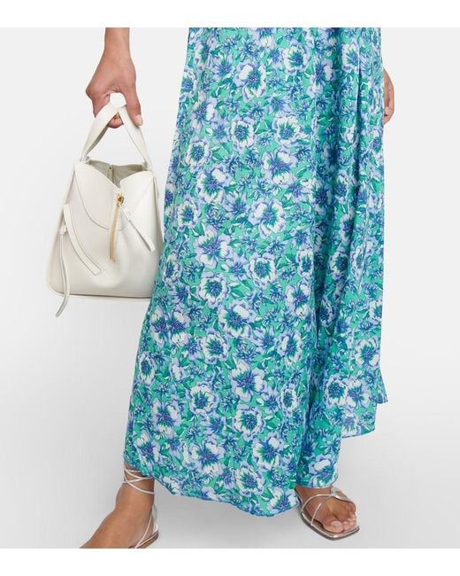 Poupette Blue Felicia Floral Maxi Dress
