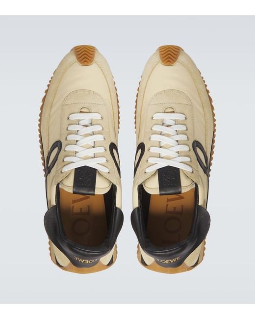 Loewe Natural Ballet Runner 2.0 Suede-Trimmed Sneakers for men