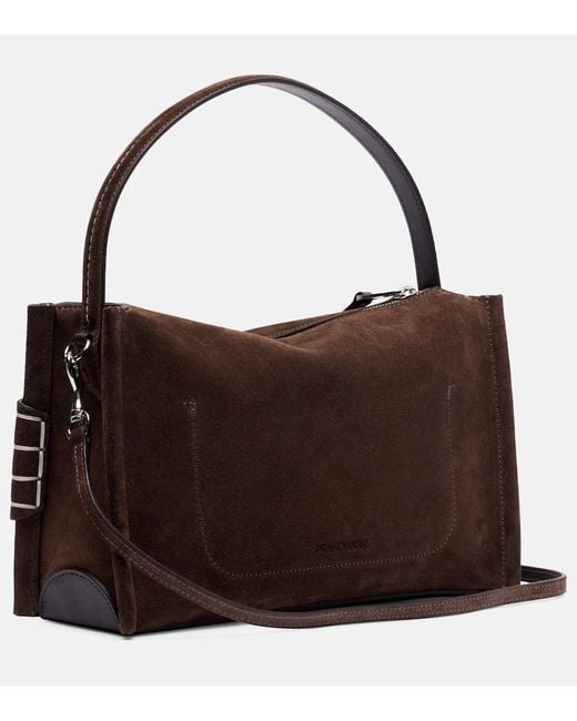 J.W. Anderson Brown Schultertasche Loafer Aus Veloursleder