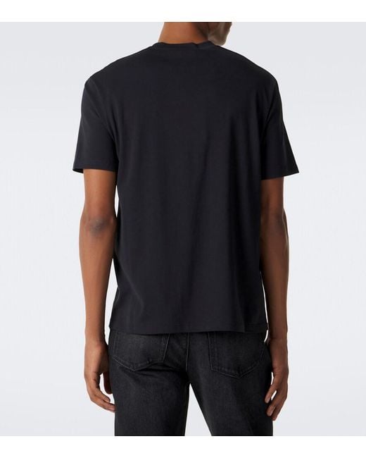 Fendi Black Logo Cotton Jersey T-Shirt for men