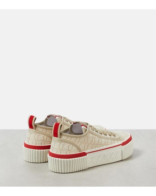 Christian Louboutin White Super Pedro Cl Platform Sneakers